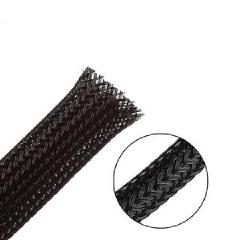 25mm Black Colour Braided Cable Sleeve - 2 Meter product image